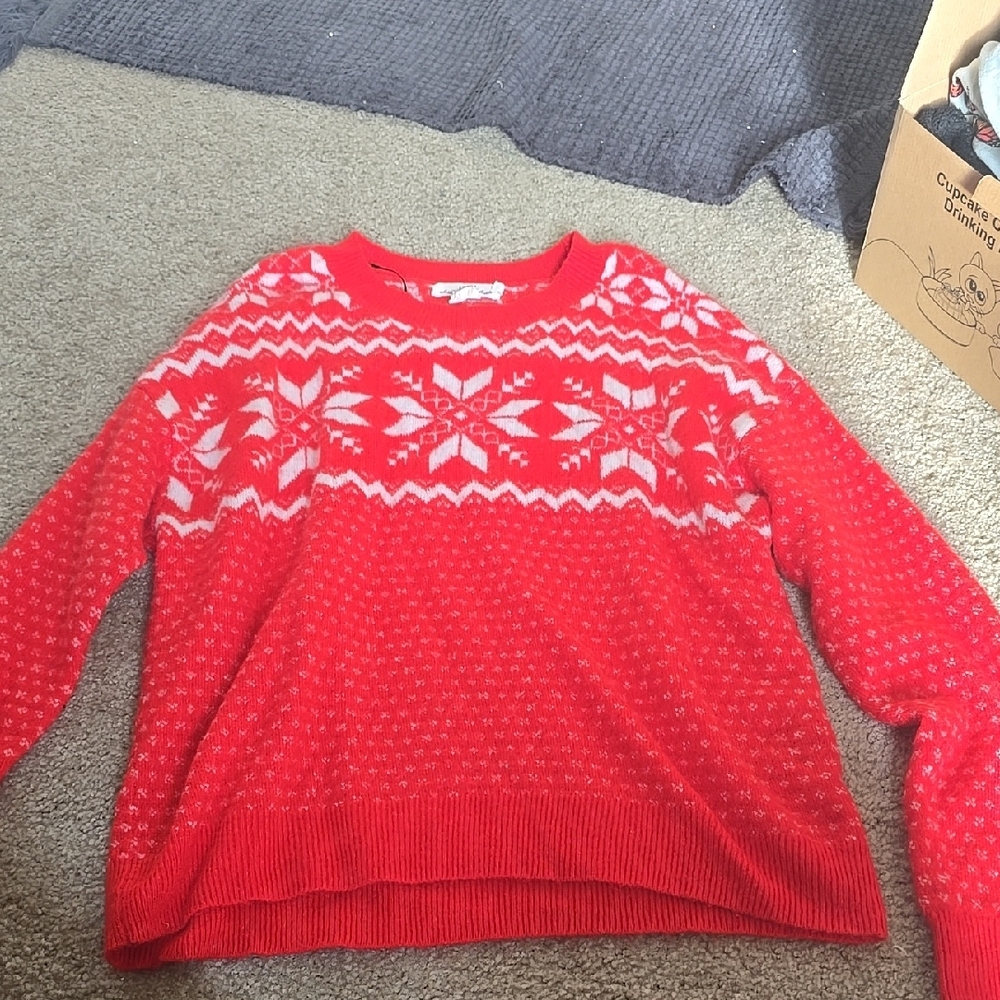 Red Snowflake Sweater